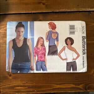 Butterick‎ Tops Pattern 3028 6-8-10 Y2K Styles Uncut Factory Folded